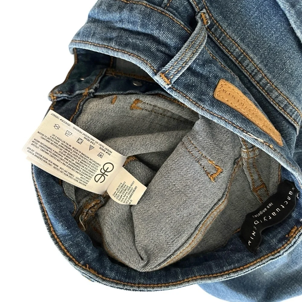 Sanctuary Retro Denim Button Fly Demi Bootcut Jeans Blue Size 25
